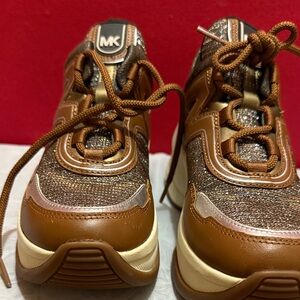 Michael Kors Women's Glittery Brown Sneakers